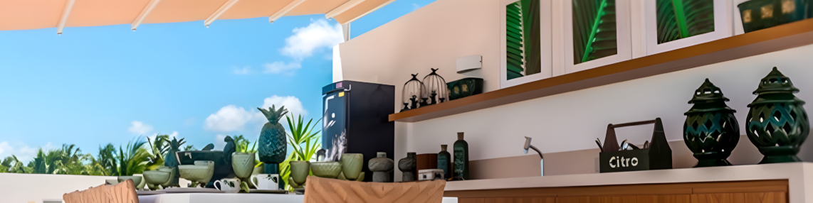 imagen Pérgola con tejido tensado